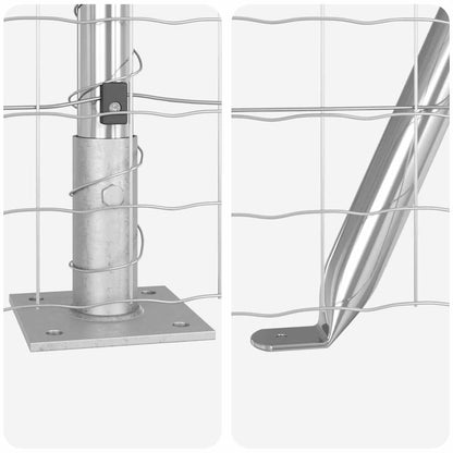 Welded Wire Fence with Concrete Base 25 x 0.4 m (W x H)