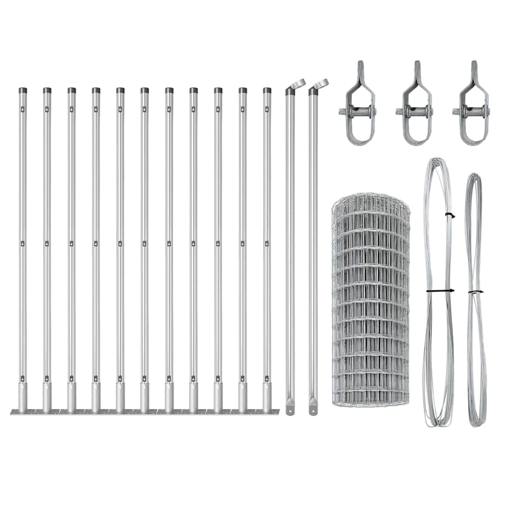 Welded Wire Fence with Concrete Base 25 x 0.6 m (W x H)