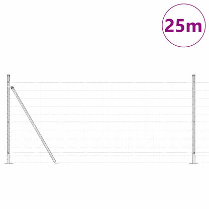 Welded Wire Fence with Concrete Base 25 x 0.8 m (W x H)