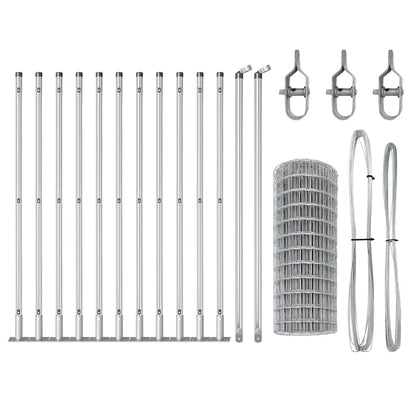 Welded Wire Fence with Concrete Base 50 x 0.4 m (W x H)