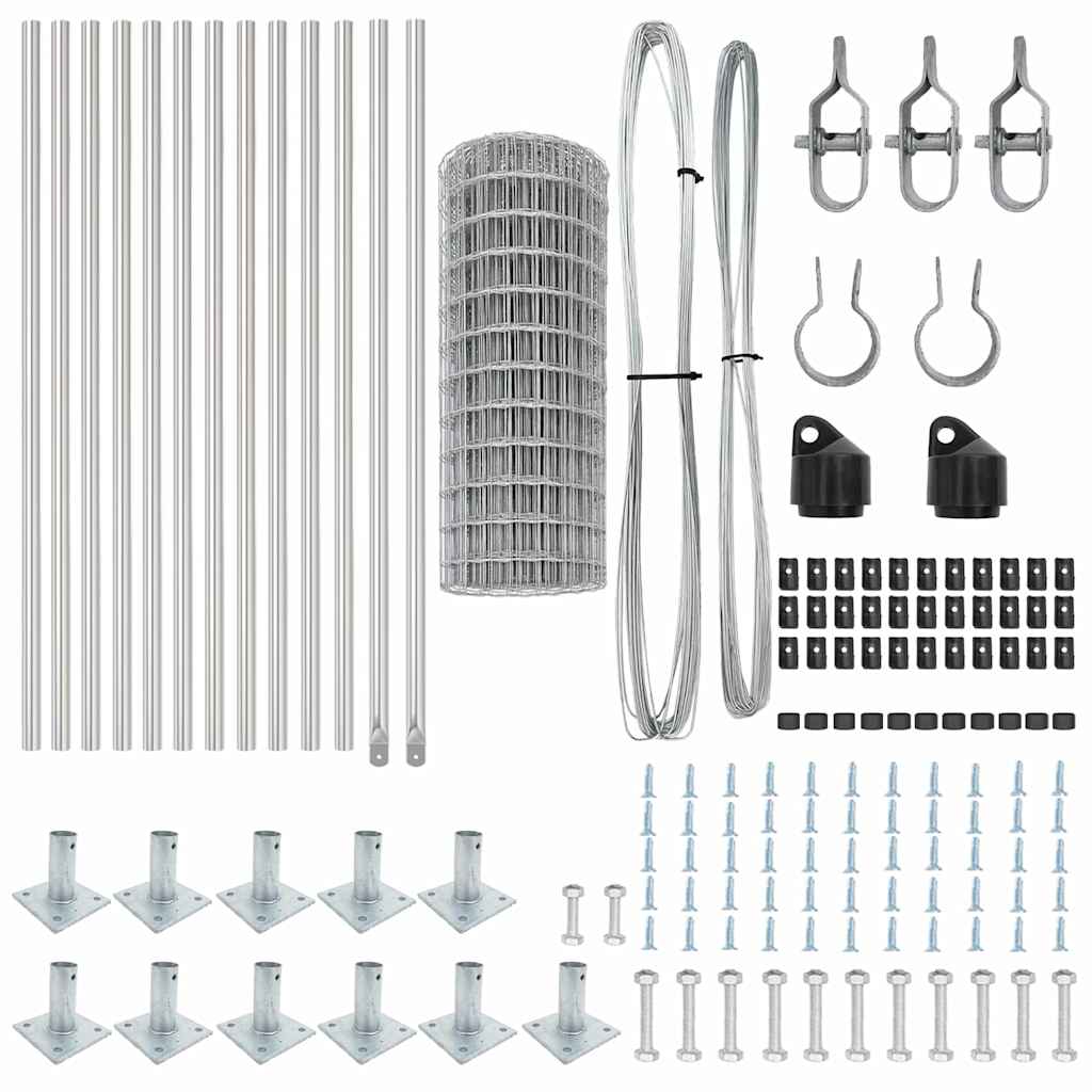 Welded Wire Fence with Concrete Base 50 x 0.4 m (W x H)