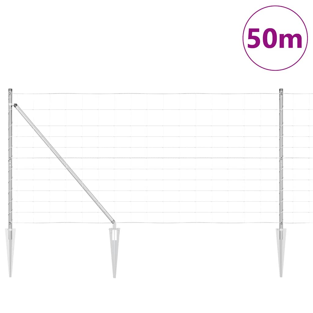 Welded Wire Fence with Spikes 50 x 1.2 m (W x H)