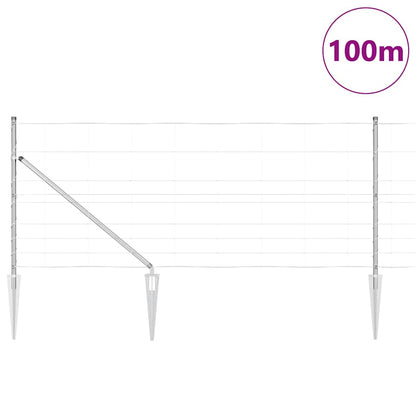 Fence Post Galvanized 100 x 1 m Steel