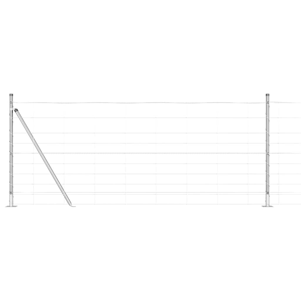 Welded Wire Fence with Concrete Base 25 x 1 m (W x H)