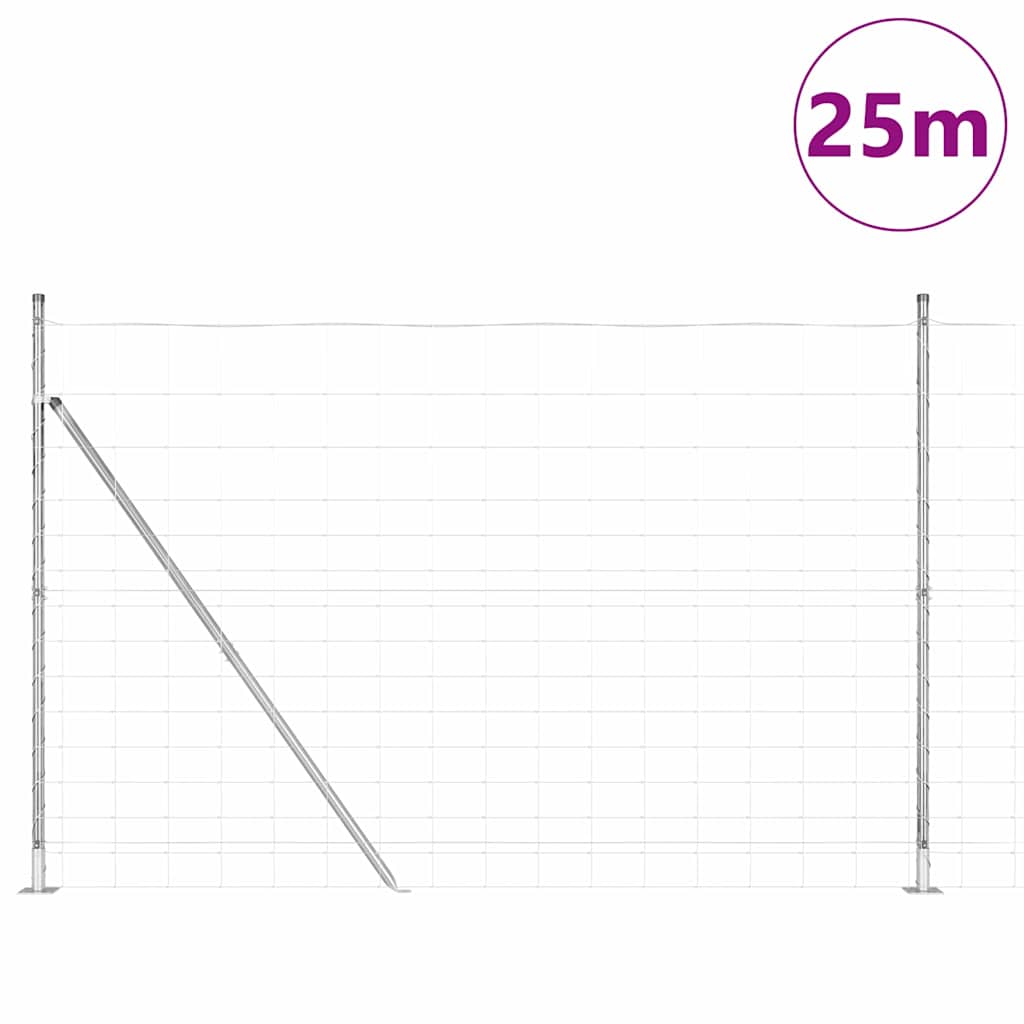 Welded Wire Fence with Concrete Base 25 x 1.6 m (W x H)