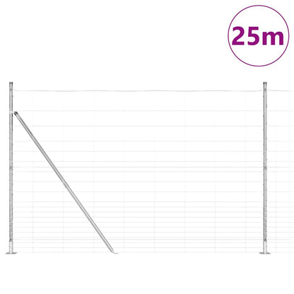 Welded Wire Fence with Concrete Base 25 x 1.6 m (W x H)