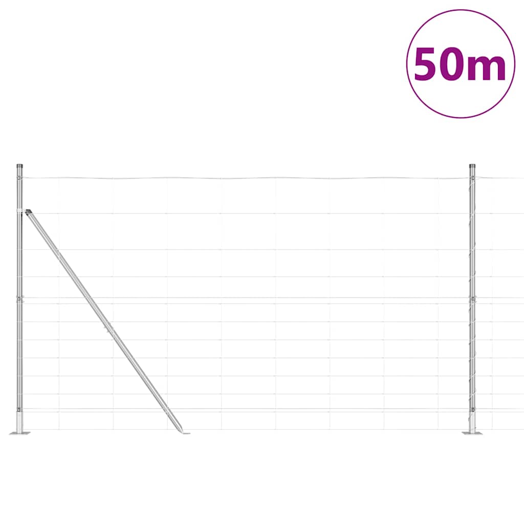 Welded Wire Fence with Concrete Base 50 x 1.4 m (W x H)