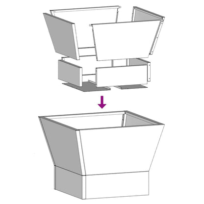 Fire Pit Black 40 x 40 x 35 cm Steel