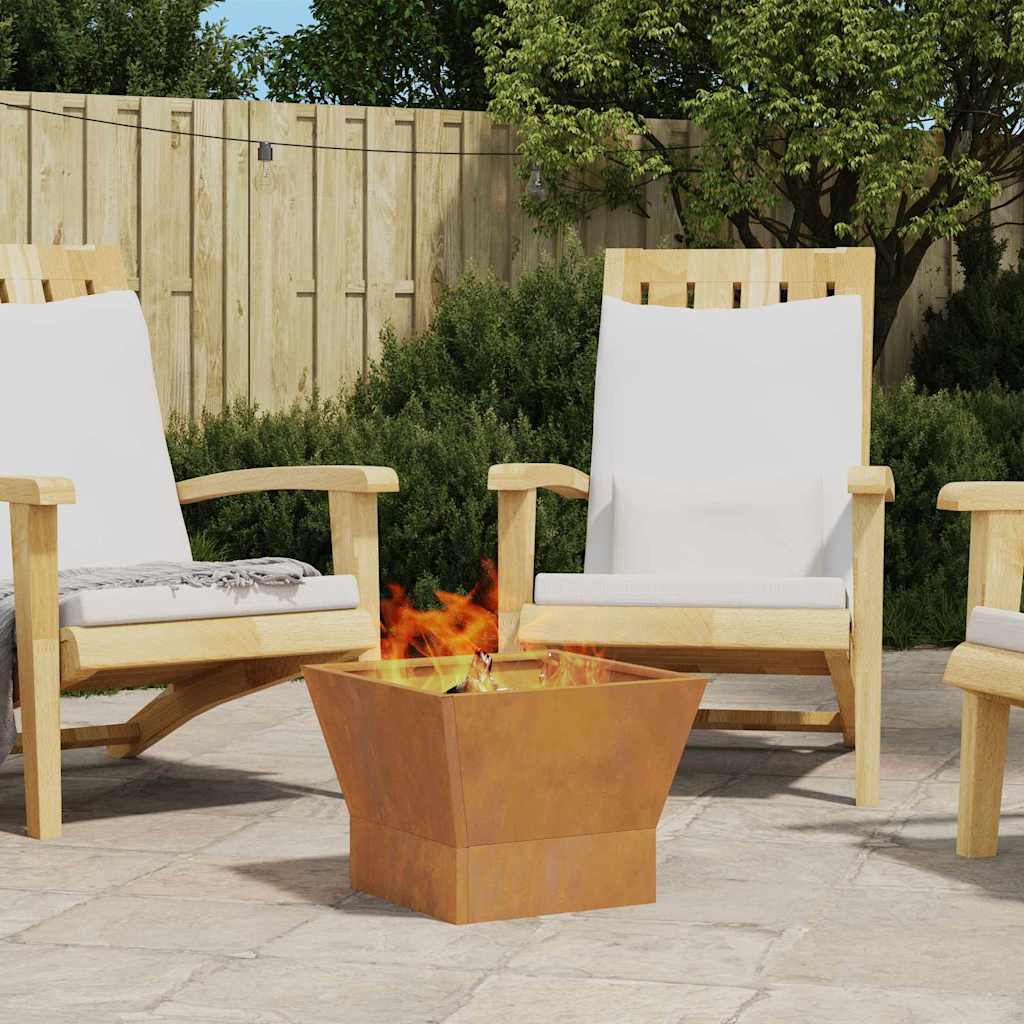 Fire Pit Brown 40 x 40 x 35 cm Steel