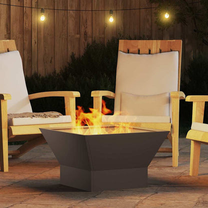 Fire Pit Black 60 x 60 x 35 cm Steel