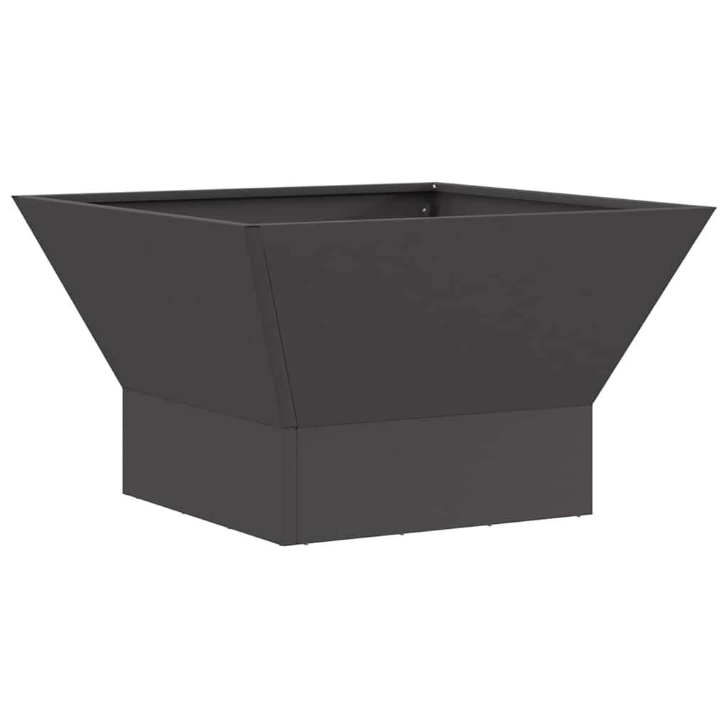 Fire Pit Black 60 x 60 x 35 cm Steel