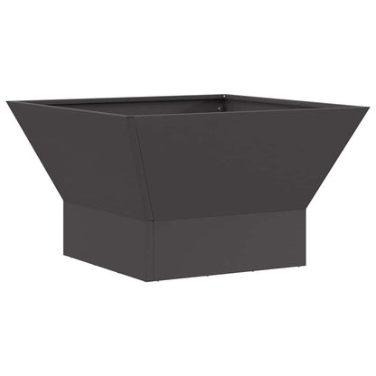 Fire Pit Black 60 x 60 x 35 cm Steel