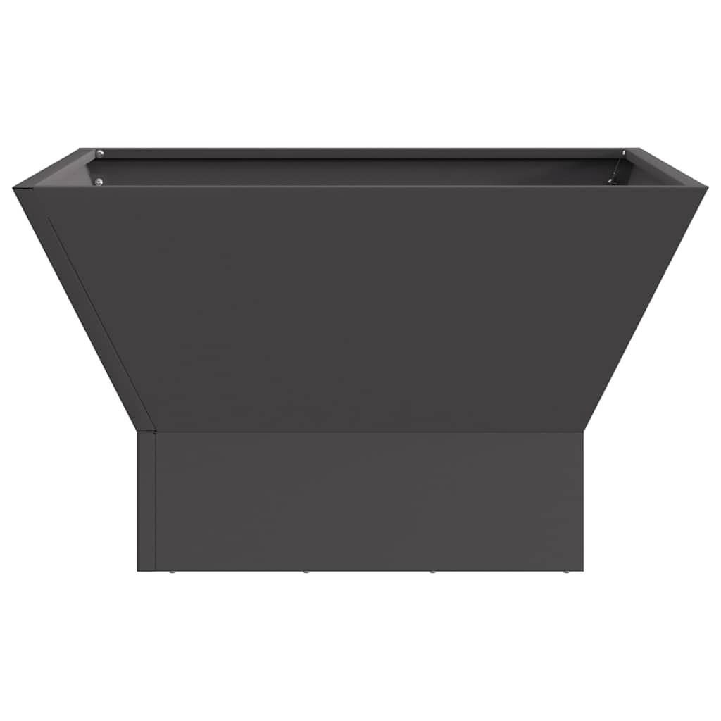 Fire Pit Black 60 x 60 x 35 cm Steel