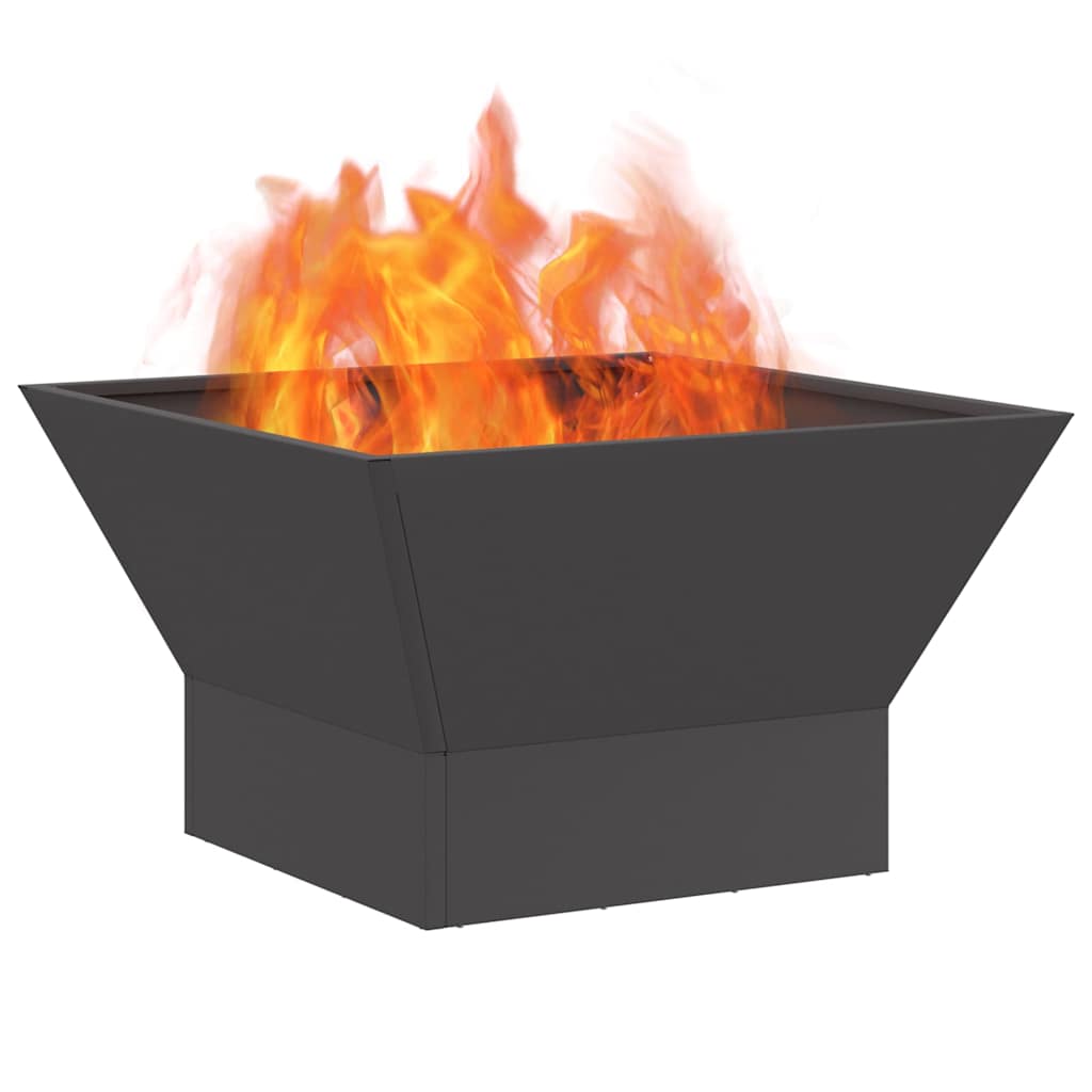 Fire Pit Black 60 x 60 x 35 cm Steel