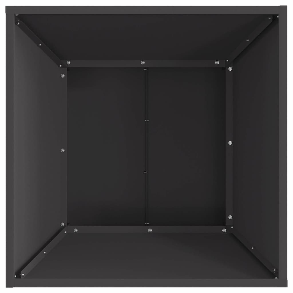Fire Pit Black 60 x 60 x 35 cm Steel