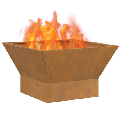 Fire Pit Brown 60 x 60 x 35 cm Steel