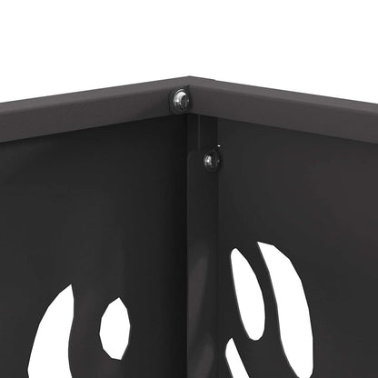 Fire Pit Black 40 x 40 x 40 cm Steel