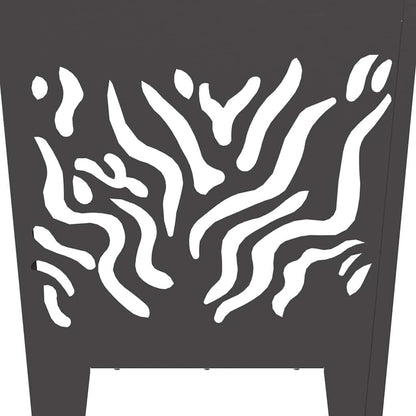 Fire Pit Black 40 x 40 x 40 cm Steel