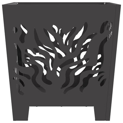Fire Pit Black 40 x 40 x 40 cm Steel