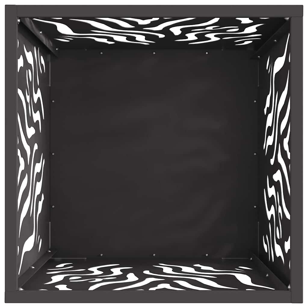 Fire Pit Black 40 x 40 x 40 cm Steel