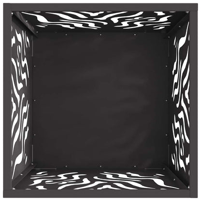 Fire Pit Black 40 x 40 x 40 cm Steel