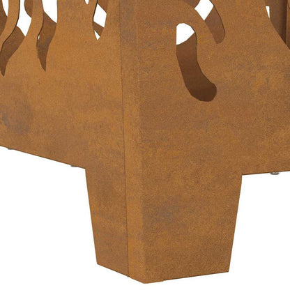 Fire Pit Brown 40 x 40 x 40 cm Steel