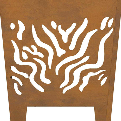 Fire Pit Brown 40 x 40 x 40 cm Steel