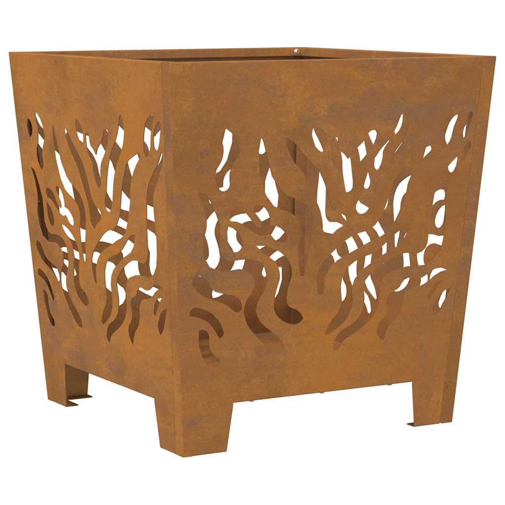 Fire Pit Brown 40 x 40 x 40 cm Steel