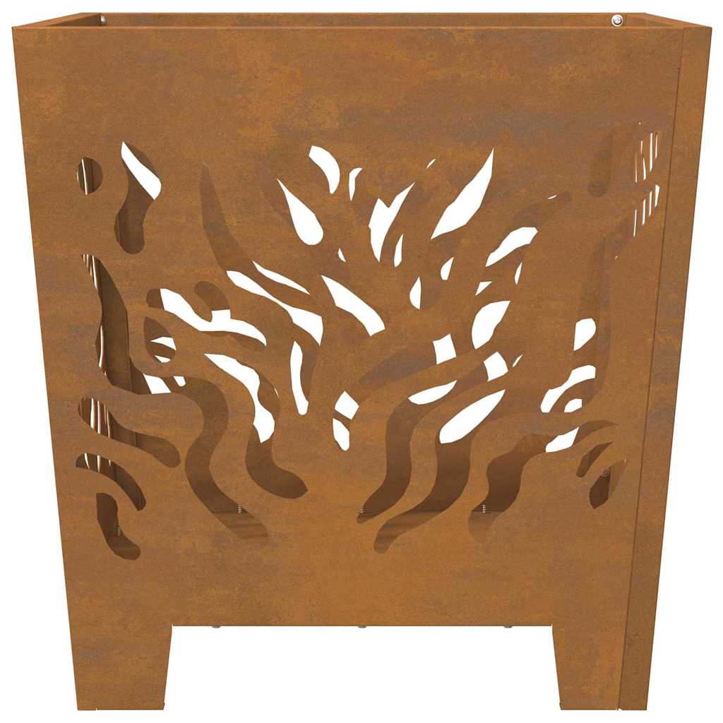 Fire Pit Brown 40 x 40 x 40 cm Steel
