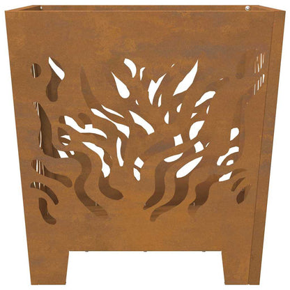 Fire Pit Brown 40 x 40 x 40 cm Steel