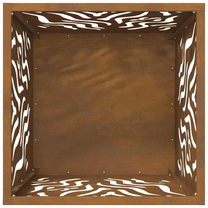 Fire Pit Brown 40 x 40 x 40 cm Steel