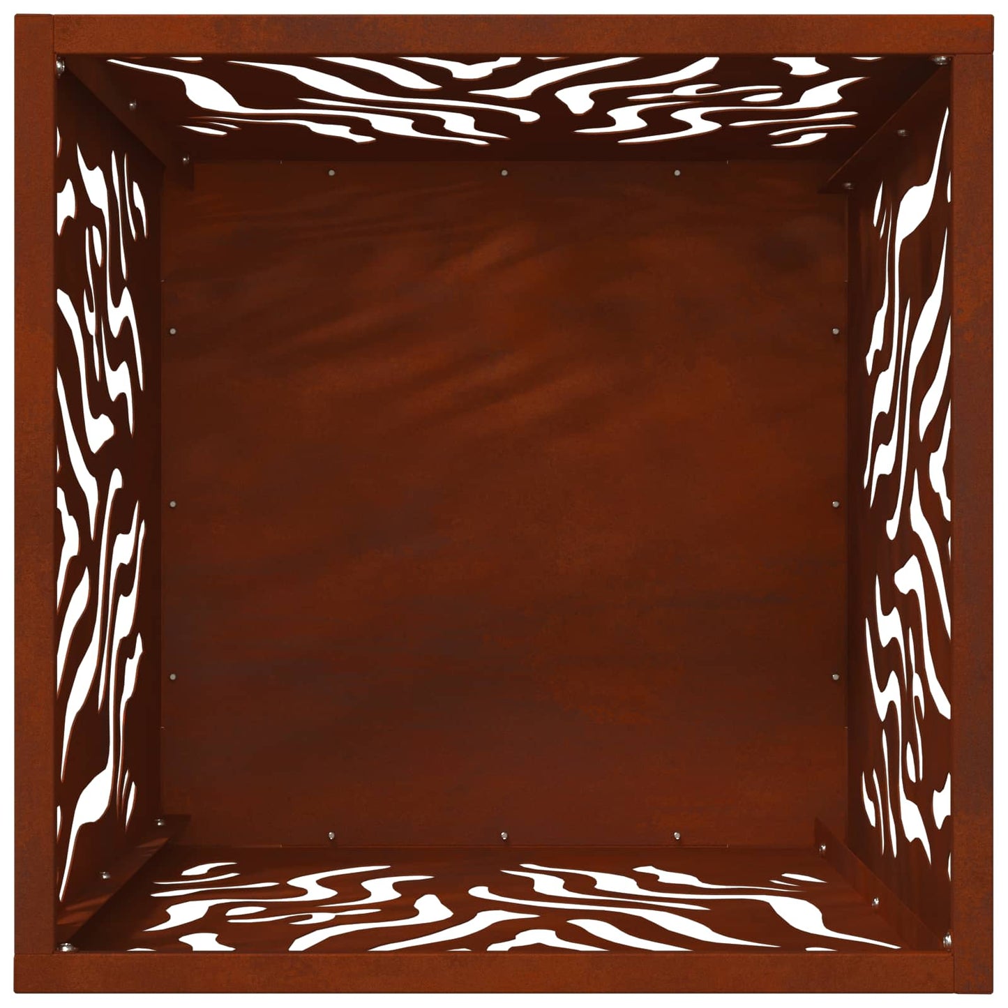 Fire Pit Brown 40 x 40 x 40 cm Weathering steel