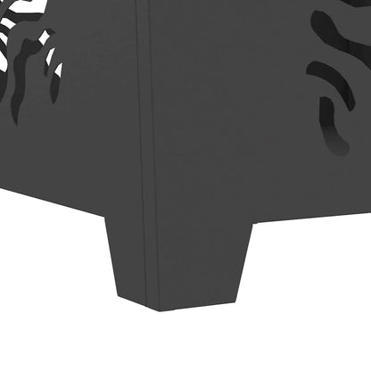 Fire Pit Black 60 x 60 x 40 cm Steel