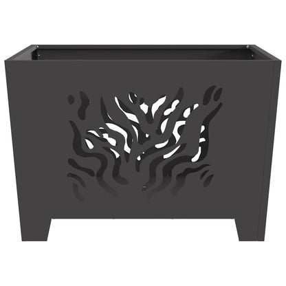 Fire Pit Black 60 x 60 x 40 cm Steel