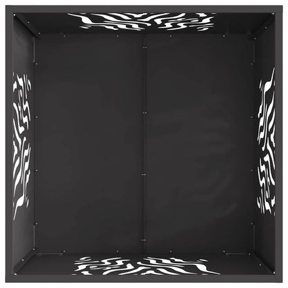 Fire Pit Black 60 x 60 x 40 cm Steel