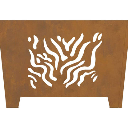 Fire Pit Brown 60 x 60 x 40 cm Steel