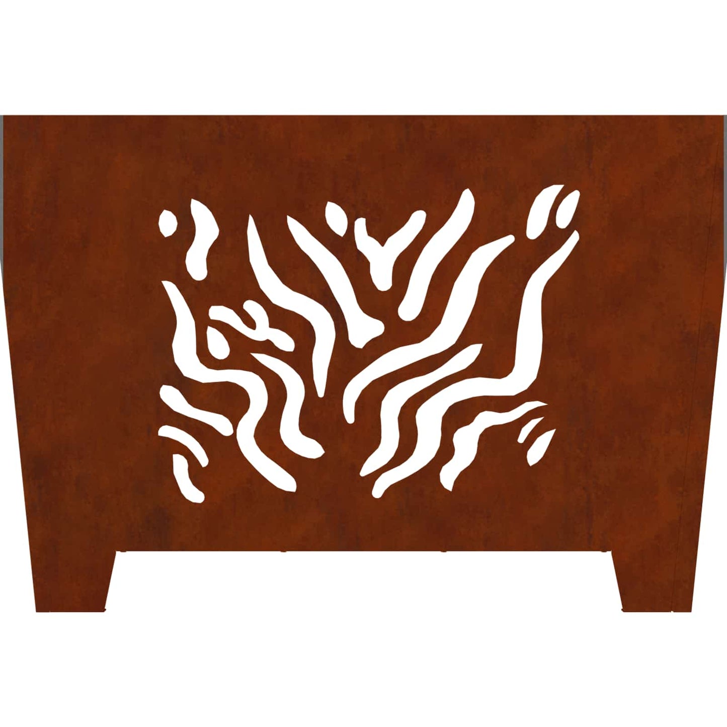 Fire Pit Brown 60 x 60 x 40 cm Weathering steel