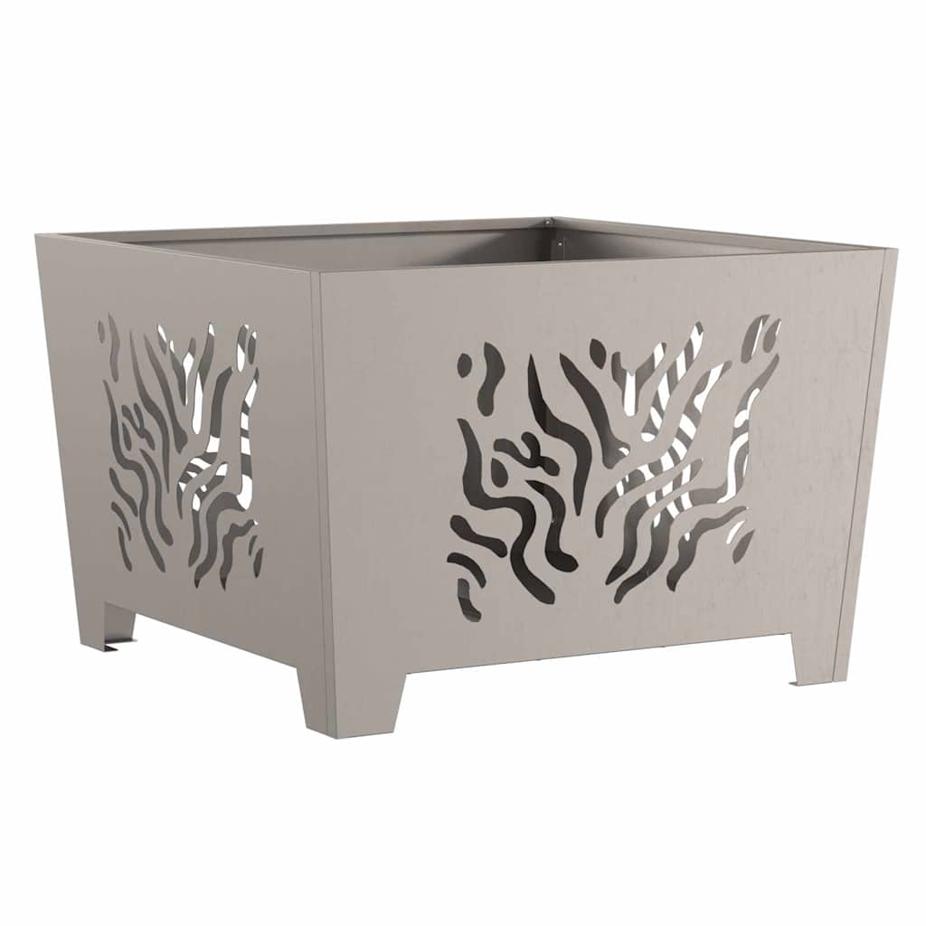 Fire Pit Brown 60 x 60 x 40 cm Steel