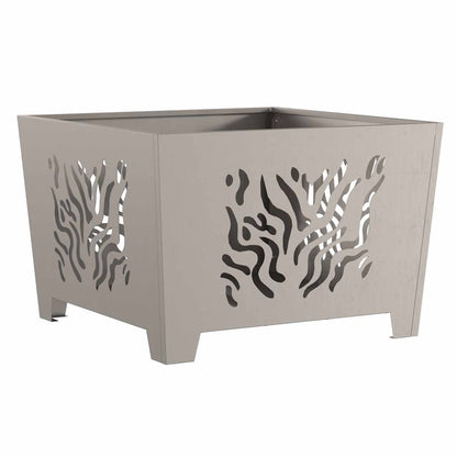 Fire Pit Brown 60 x 60 x 40 cm Steel