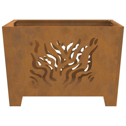 Fire Pit Brown 60 x 60 x 40 cm Steel