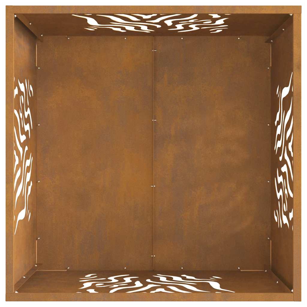 Fire Pit Brown 60 x 60 x 40 cm Steel