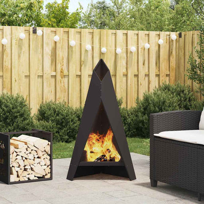 Fire Pit Black 58 x 40 x 100 cm Cold-rolled steel