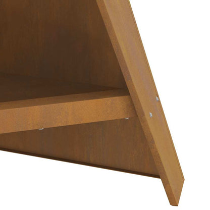 Fire Pit Brown 58 x 40 x 100 cm Weathering steel