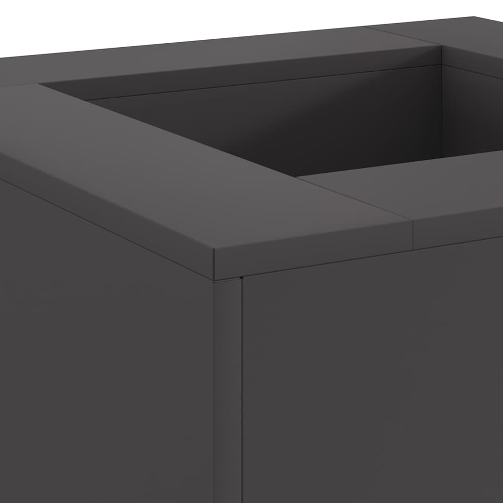 Fire Pit Black 60 x 60 x 30 cm Steel