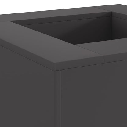 Fire Pit Black 60 x 60 x 30 cm Steel