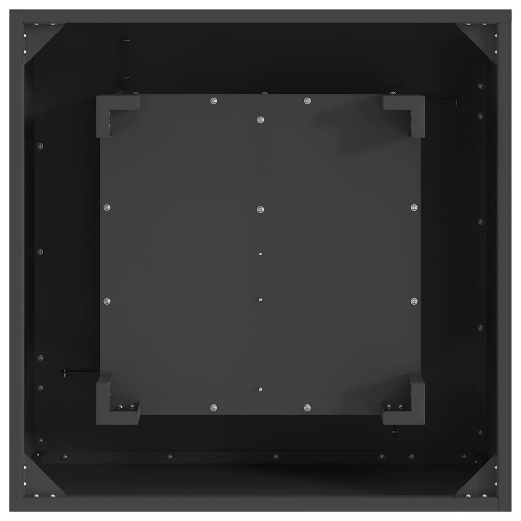 Fire Pit Black 60 x 60 x 30 cm Steel