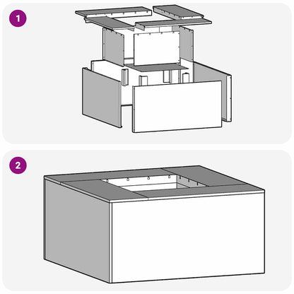 Fire Pit Black 60 x 60 x 30 cm Steel
