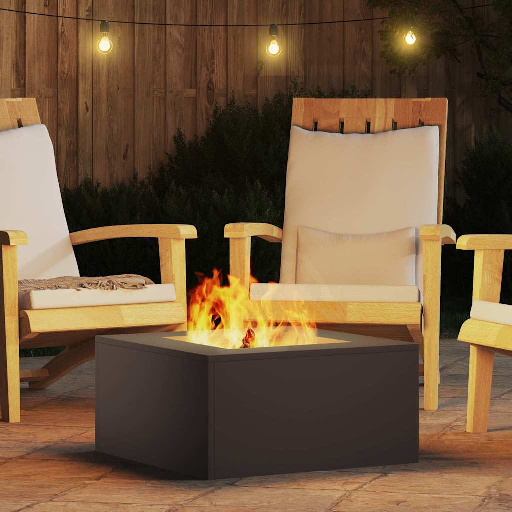 Fire Pit Black 60 x 60 x 30 cm Steel