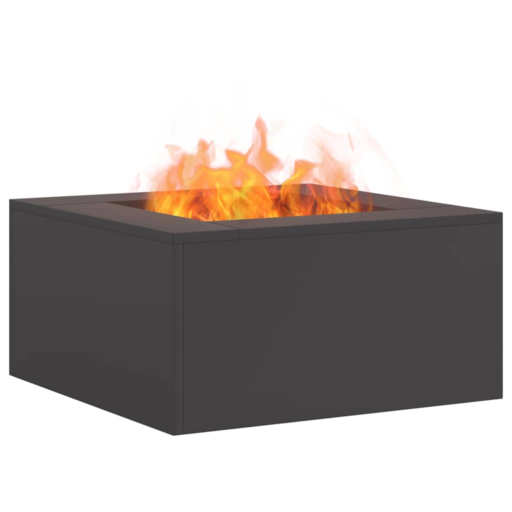 Fire Pit Black 60 x 60 x 30 cm Steel