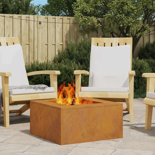Fire Pit Brown 60 x 60 x 30 cm Steel